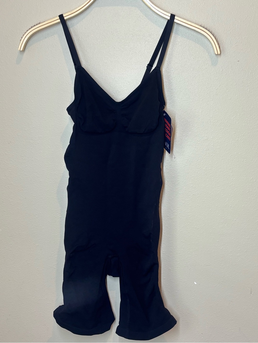 Sensil Black Shapewear Shorts Bodysuit with Adjustable Straps, 3x, NWT